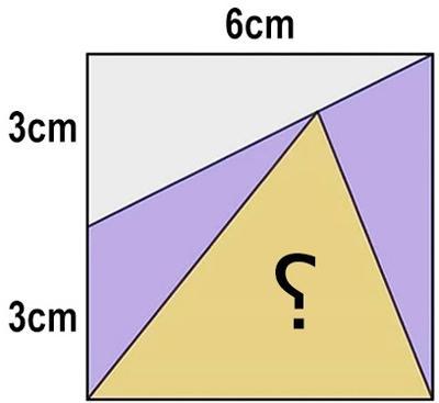 معمای مساحت مثلث مجهول را بیابید