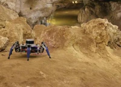 کاوش غارهای باستانی با روبات عنکبوتی