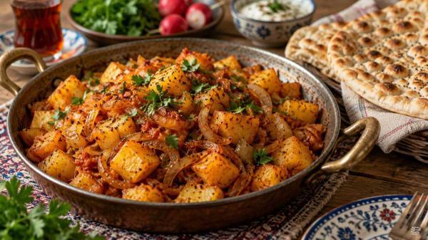 طرز تهیه دو پیازه آلو شیرازی با سیب زمینی؛ ساده و سریع